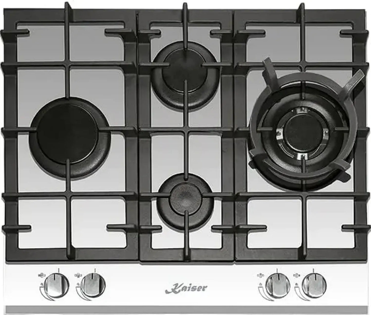 Table de cuisson à gaz 60 cm Kaiser KCG 6394 W Turbo, verre blanc, 4 brûleurs haute qualité