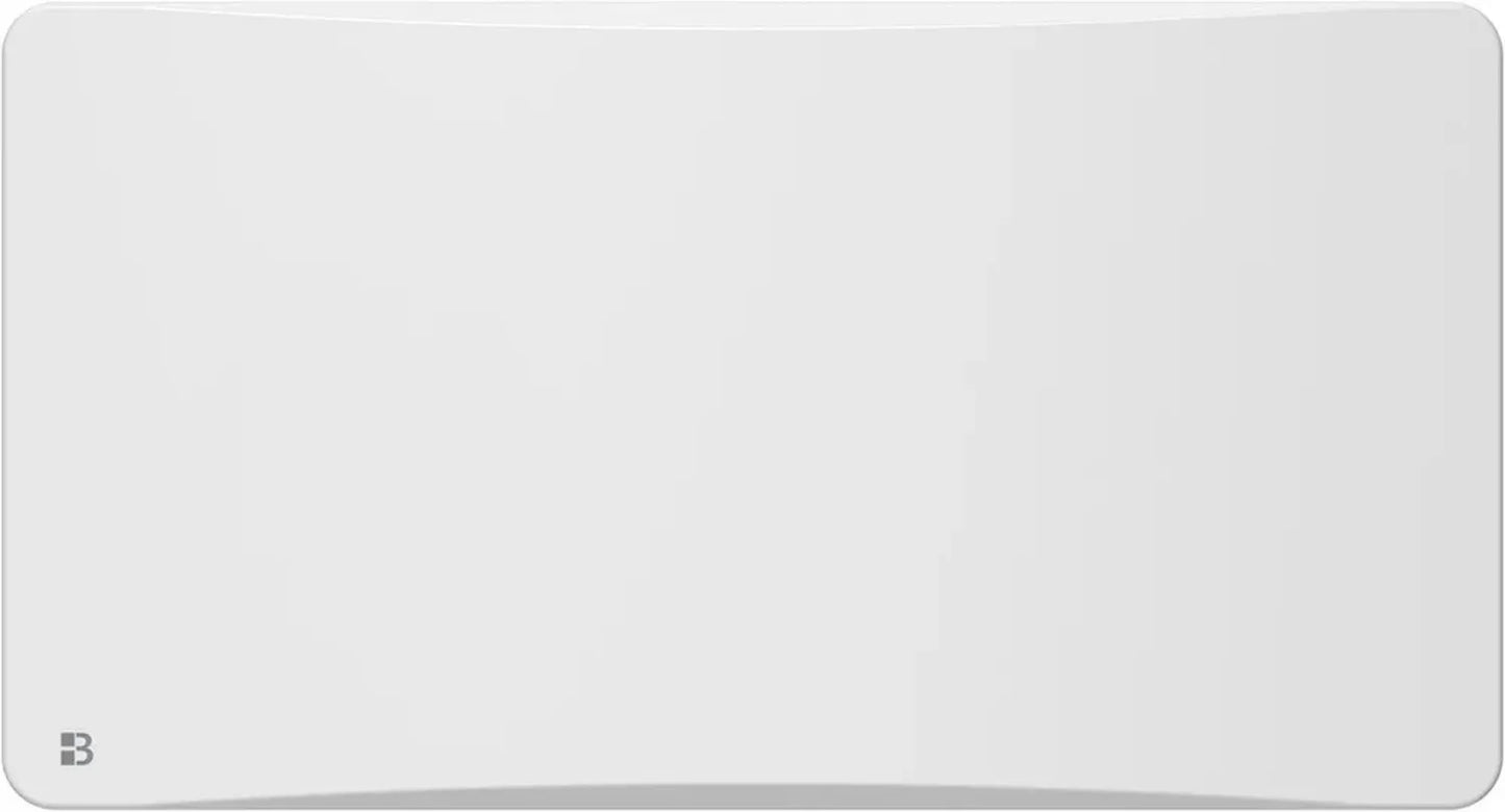 BESTHERM - Radiateur électrique céramique à inertie sèche 1500W avec thermostat adaptable, modèle OVEO, horizontal, blanc