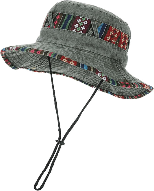 Chapeau bob — pour homme, protection UV, en coton