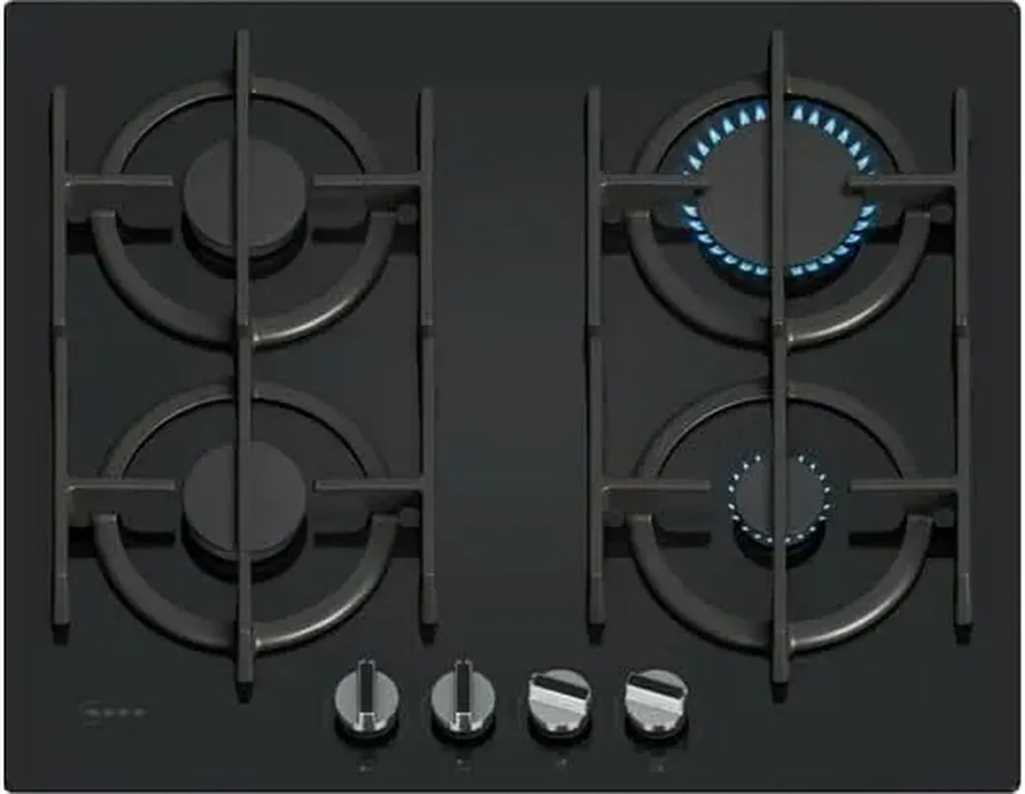 Plaque de Cuisson à Gaz NEFF N70 60 cm - FlameSelect avec 4 Brûleurs et Supports Lave-Vaisselle