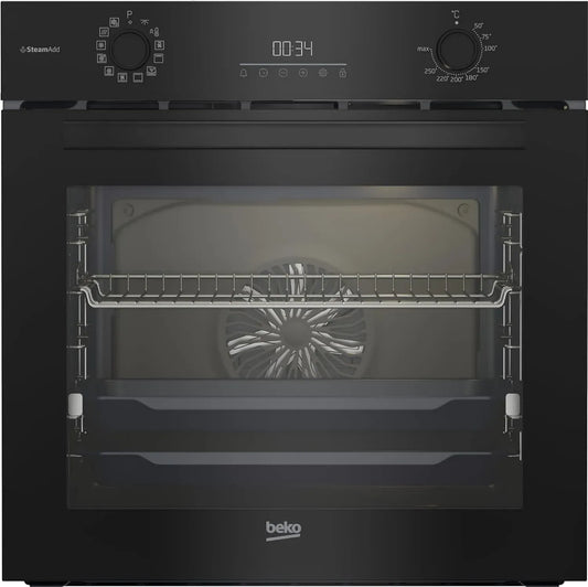 Beko Four Encastrable Multifonction 12 Modes avec SteamAdd et Porte SoftClose - Noir