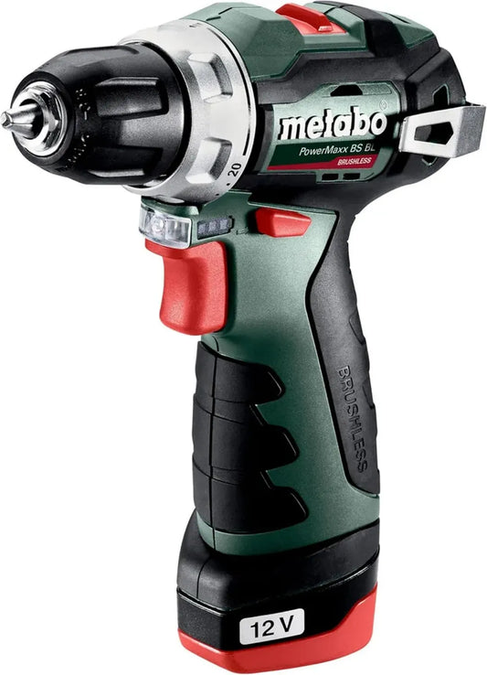Perceuse-visseuse sans fil Metabo 12V 2Ah Li-Ion avec 2 batteries incluses