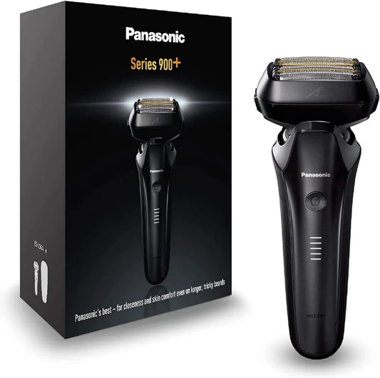 Rasoir Électrique Panasonic 6 Lames pour Homme, Utilisation Peau Sèche et Humide, Capteur de Barbe Intelligent, Design Ergonomique Noir
