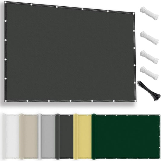 Bâche d'ombrage imperméable 3x4M, Protection UV 95%, avec œillets et cordons pour jardin, terrasse, pergola, couleur anthracite