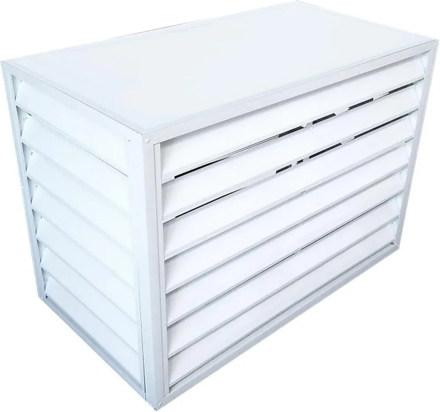 Coffre de protection en aluminium pour climatiseur extérieur, insonorisé, antichoc, résistant à l'eau et à la poussière, couleur blanche, 100x50x70cm