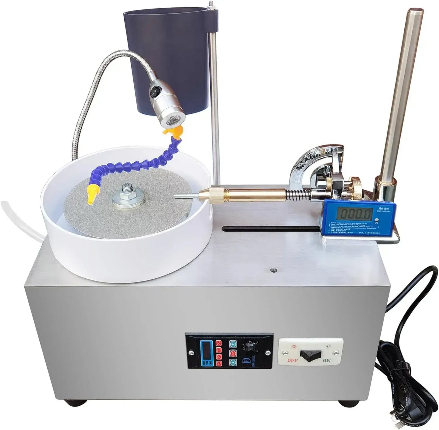 Machine à polir les pierres précieuses 220V 180W, polisseuse à facettes et tampons